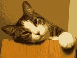 Relaxed Cat Svg Vector Sfree