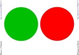 traffic light with green and red light