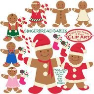 Baby 11 Piece Christmas Gingerbread Babies Set Cute