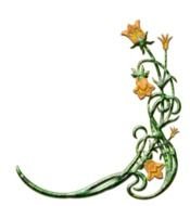 floral pattern with yellow flowers