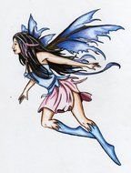 Fairy Blowing Kisses Tattoo