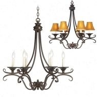 two vintage Chandeliers, drawing