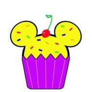 Mickey Mouse Cupcake clipart
