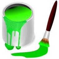 clipart of the green paint