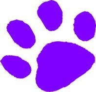 Purple Paw Print At Clkercom Vector Online N2