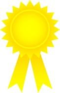 yellow award ribbon