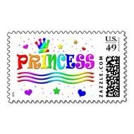 Cute Cartoon Rainbow Princess Tiara Postage Zazzle