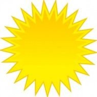 Clipart of bright sun