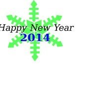 green snowflake for happy new year as a picture for clipart