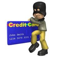 Cyber Security, render, thief with credit card