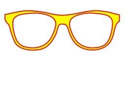 yellow eyeglass frame