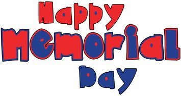 Clipart of happy memorial Day