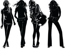 four black women silhouettes
