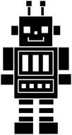Clipart of black robot