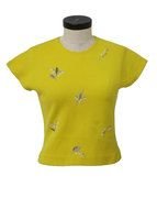 Womens Sunshine Yellow Background Soft Weave drawing