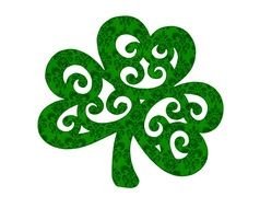 painted green leaf clover