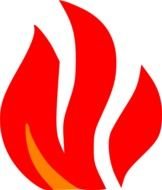 Fire Red And Orange At Clkercom Vector Online