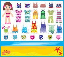 Clothes for doll clipart