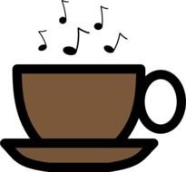Musical Soup Cup At Clkercom Vector Online