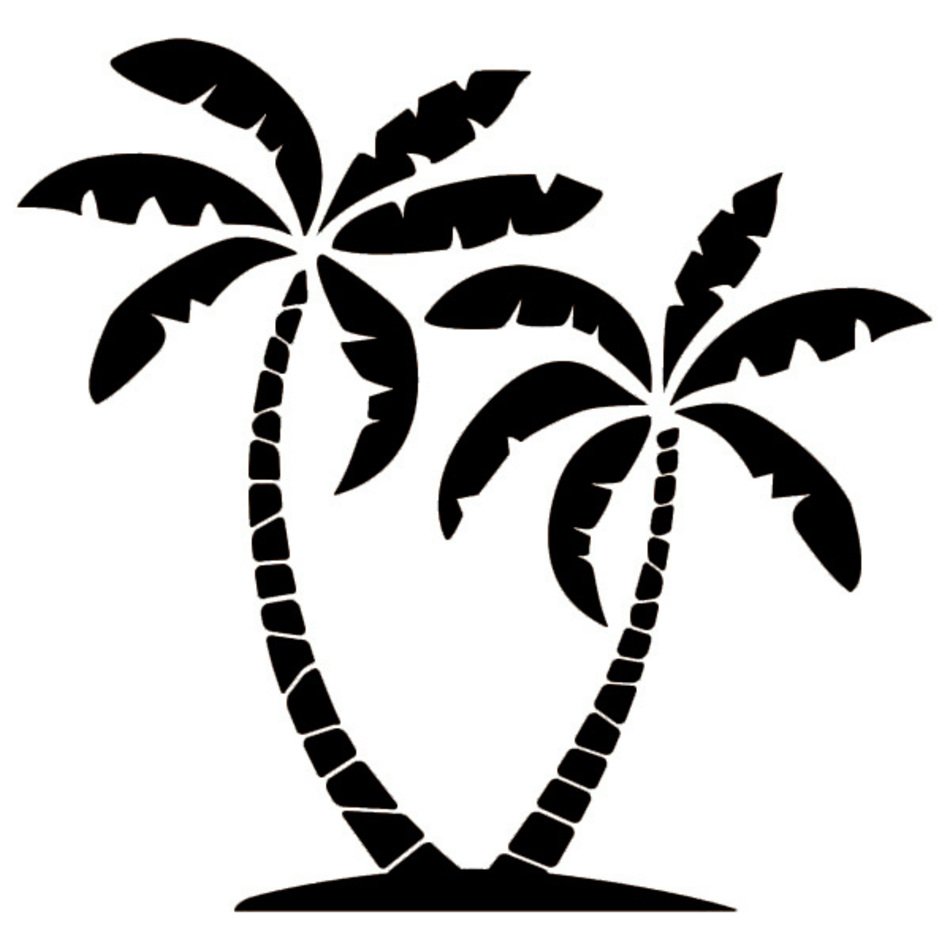 Palm Tree Pair Decal Set Of 2 All About Flip Flops N2