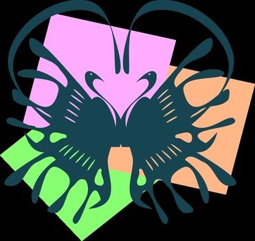 Simple Heart and colorstick drawing