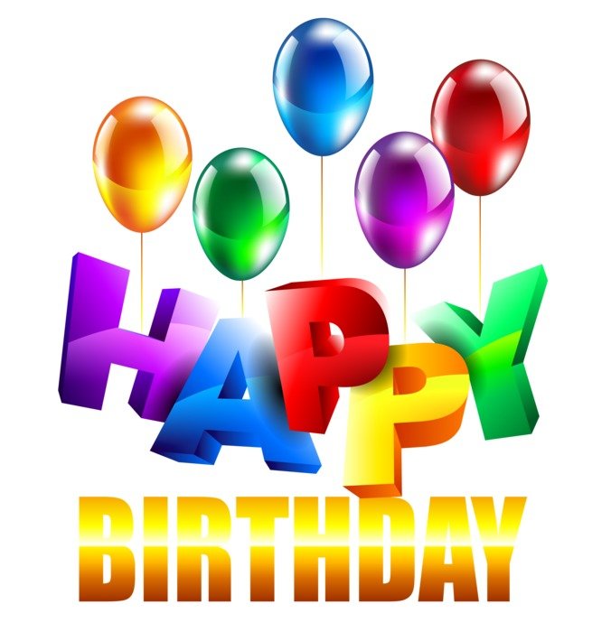 happy birthday in the picture with balloons