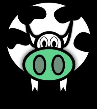 Large Spotted Cow Vector