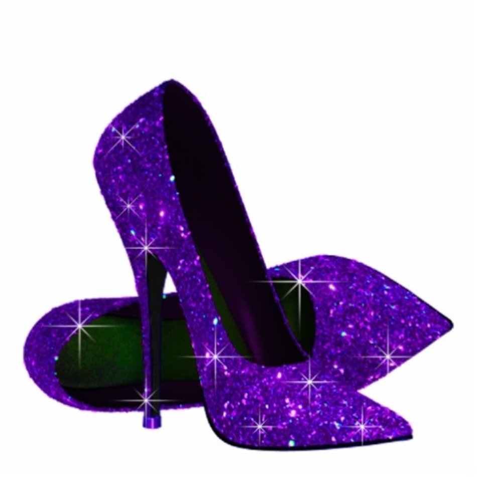 Elegant Purple Glitter High Heel Shoes Photo Sculpture Zazzle