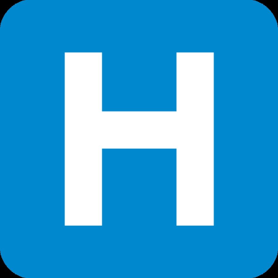letter 'H' on the road sign