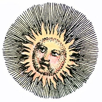 antiqe sun drawing