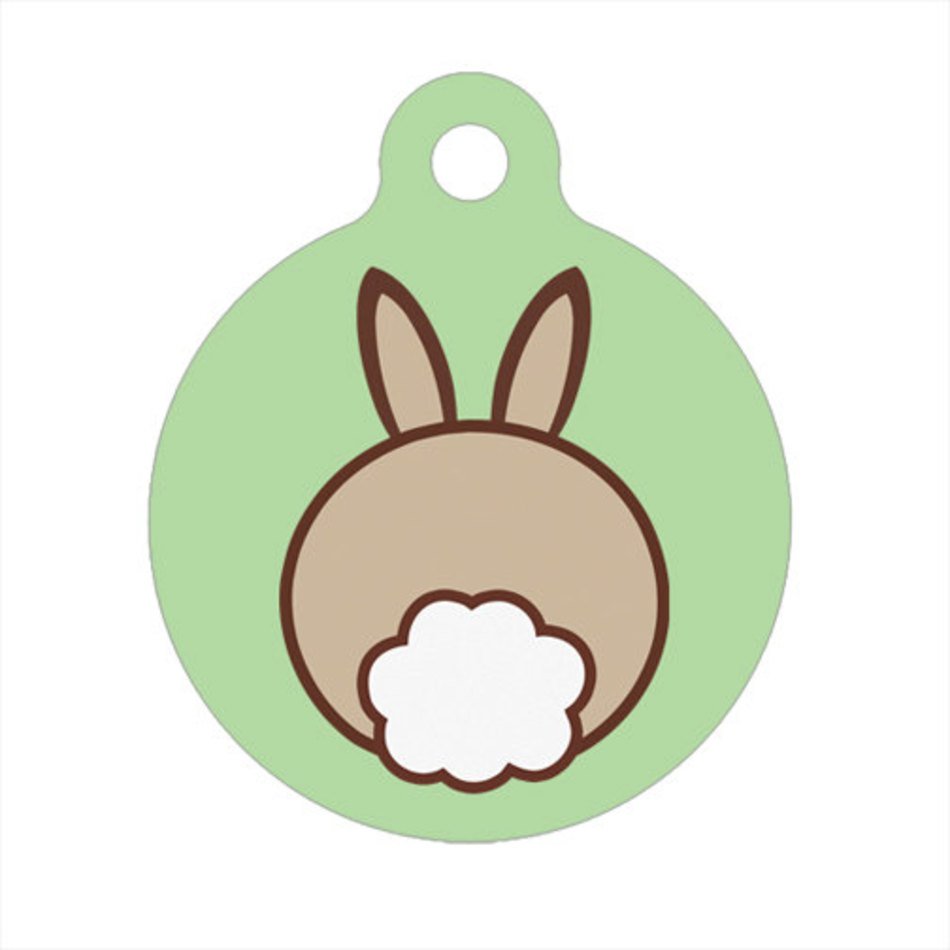 Pet Id Tag Bunny Butt Dog Cat Luggage