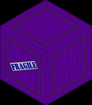 Wooden Crate Box With Fragile Mark Vector