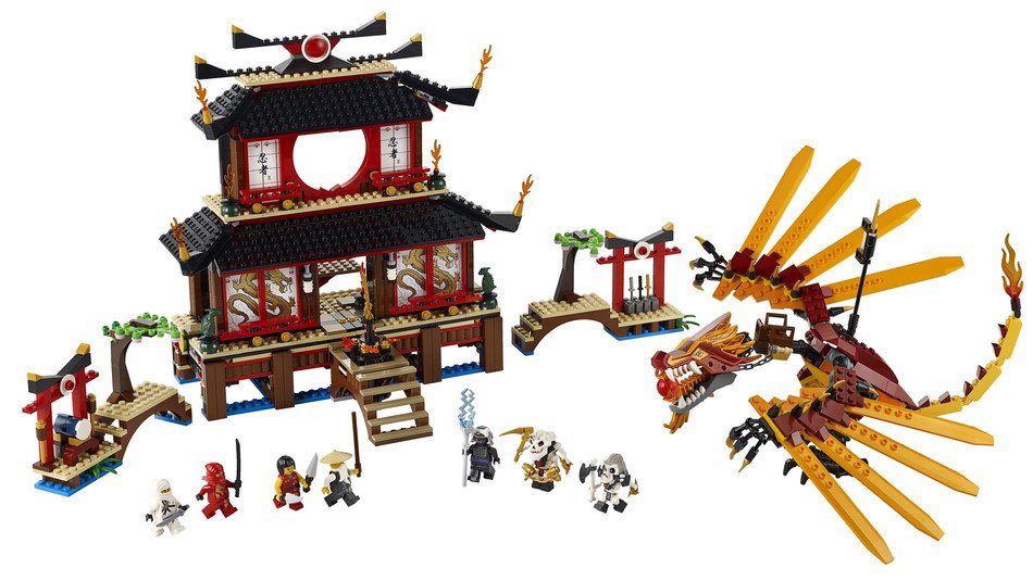 toys in the form of samurai near the house