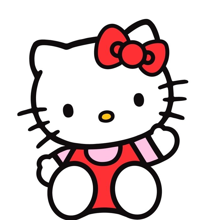 picture of kitty on a white background