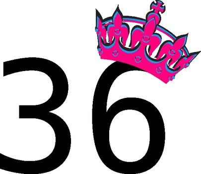 Pink Tilted Tiara And Number 36 At Clkercom Vector Clip N2