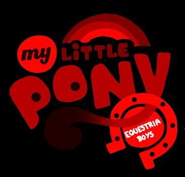 red text my little pony drawing