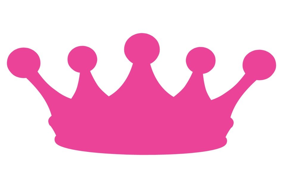 pink crown on a white background