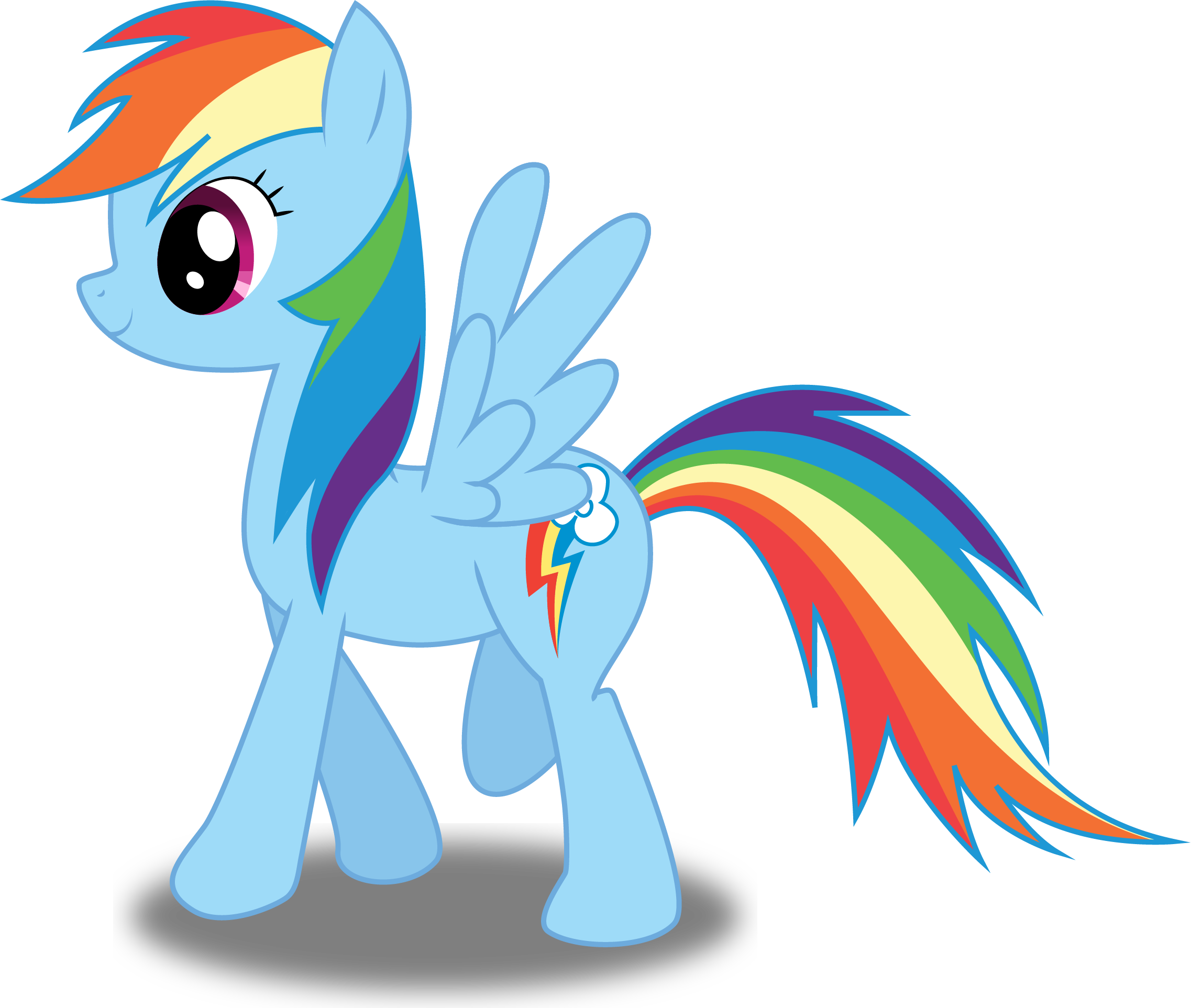 Clipart of Rainbow Dash pony free image download