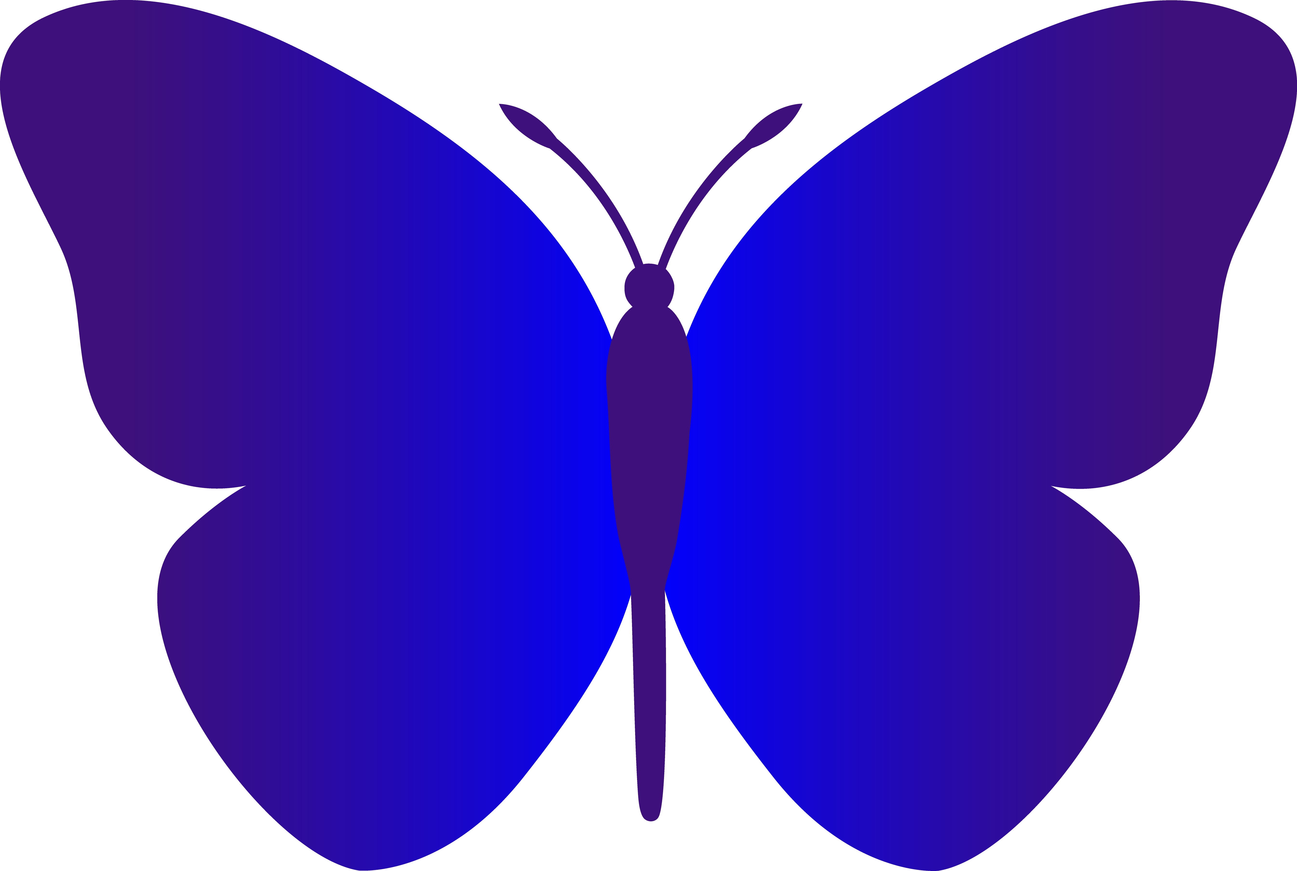 Simple Blue Butterfly drawing free image download