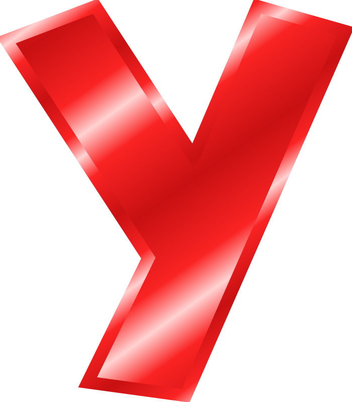 Clip art of red y Letter free image download