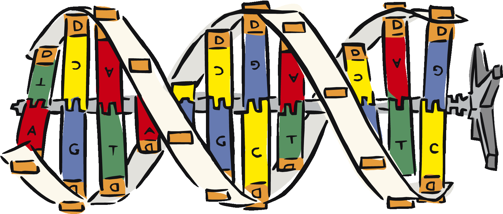 Cartoon Dna Chromosome Colorful Construction Free Image Download 4214