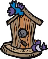 Bird house drawing