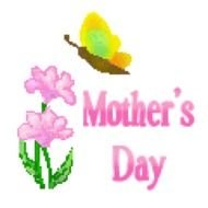 Mothers Day Titles Of Pink And Yellow Butterflies Flittering