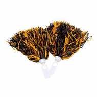 Black And Gold Cheerleading Pom Poms