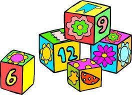clipart of the colorful cubes for kids