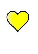 Clipart of Yellow heart