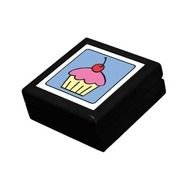 Cartoon Cupcake Frosting Cherry Dessert Gift Boxes Zazzle