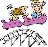 Rollercoaster on weekend clipart