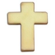 yellow cross on a white background