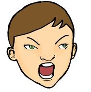 Cartoon emotional boy clipart